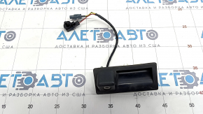 Rear view camera with button and trunk opening handle VW Touareg 11-15 under electric drive