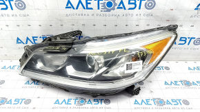 Headlight front left bare Honda Accord 16-17 halogen without DRL, sand