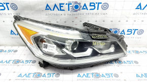 Headlight front right bare Honda Accord 16-17 halogen without DRL, sand