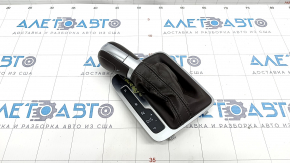 Gear knob VW Touareg 13-14 leather brown, worn, bumps, scratches