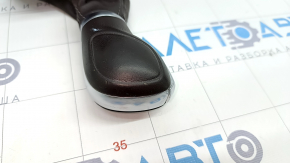 Gear knob VW Touareg 13-14 leather brown, worn, bumps, scratches