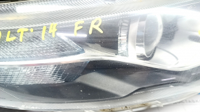 Headlight front right bare Chevrolet Volt 11-15 sand, crack, non-standard holes