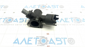 Cooling system flange VW Touareg 11-17 3.6 plastic, large, with sensor