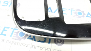 Front panel trim central Mitsubishi Outlander 14-18 black gloss, scratches
