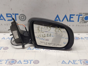 Right side mirror complete Jeep Cherokee KL 14-18 3 pins, black, broken housing