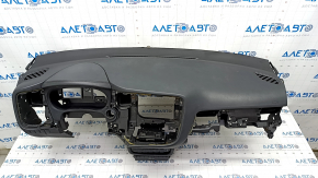 Torpedo front panel with AIRBAG Mitsubishi Outlander 14-21 black, rusty pyropatron