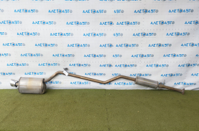 Muffler middle and rear part with barrel Honda Accord 13-17 2.4 with chrome tip, resonator is pressed