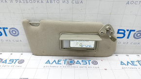 Right visor Mitsubishi Outlander 14-21 beige, with backlight, without hook, for dry cleaning