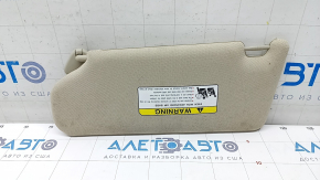 Right visor Mitsubishi Outlander 14-21 beige, with backlight, without hook, for dry cleaning