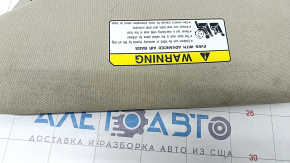 Right visor Mitsubishi Outlander 14-21 beige, with backlight, without hook, for dry cleaning