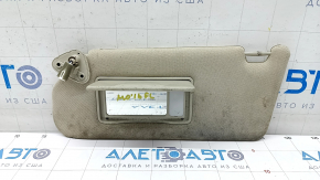 Left visor Mitsubishi Outlander 14-21 beige, with backlight, without hook, for dry cleaning