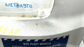 Rear bumper bare Chevrolet Volt 11-15 white, crack, broken fasteners, in paint, scratches