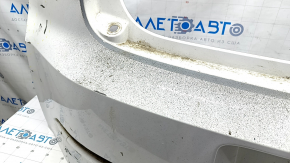 Rear bumper bare Chevrolet Volt 11-15 white, crack, broken fasteners, in paint, scratches