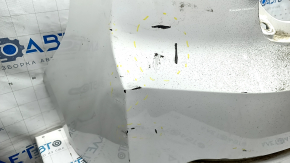 Rear bumper bare Chevrolet Volt 11-15 white, crack, broken fasteners, in paint, scratches