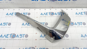 Front bumper molding chrome center left Mitsubishi Outlander 16-21 rest, cracked, broken, pokes