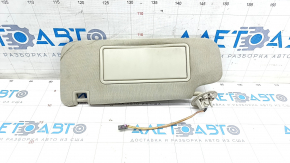 Left visor Chevrolet Volt 11-15 light gray, with backlight, without hook, for dry cleaning, broken mount