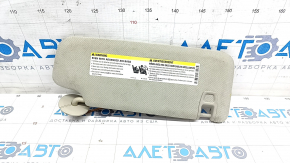 Left visor Chevrolet Volt 11-15 light gray, with backlight, without hook, for dry cleaning, broken mount