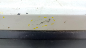 Rear bumper bare Mitsubishi Outlander 16-21 rest, white, dented, torn, scratches, broken fasteners
