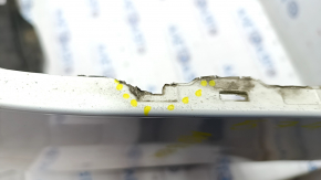 Rear bumper bare Mitsubishi Outlander 16-21 rest, white, dented, torn, scratches, broken fasteners