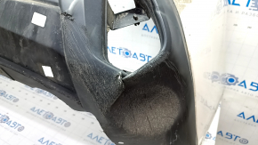 Rear bumper bare Mitsubishi Outlander 16-21 rest, white, dented, torn, scratches, broken fasteners