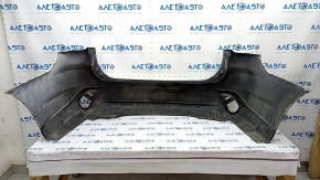 Rear bumper bare Mitsubishi Outlander 16-21 rest, white, dented, torn, scratches, broken fasteners