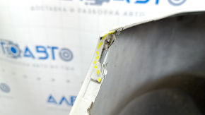 Rear bumper bare Mitsubishi Outlander 16-21 rest, white, dented, torn, scratches, broken fasteners