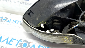 Right side mirror Chevrolet Volt 11-15 without cover, 7 pins, broken fasteners, crack in turn signal