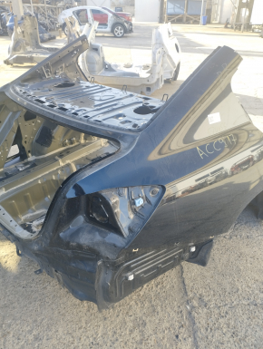 Quarter wing rear right Honda Accord 13-17 on the body, black, pokes