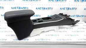 Central console armrest and cup holders Mitsubishi Outlander 16-21 rest, 4WD, black, scratches, for cleaning