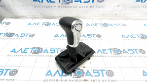 Gear knob Audi Q5 8R 12-17 black, leather, scratches on chrome