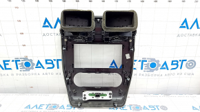Frame overlay for Nissan Leaf 13-17 display with air duct deflector, matte