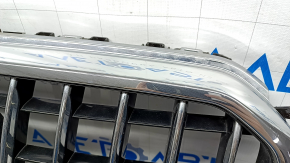 Radiator grill Audi Q5 8R 13-17 rest, gloss, chrome, chrome inserts, under parking sensors sand, crack, scratches