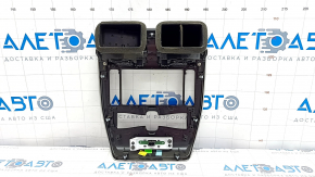 Frame overlay for Nissan Leaf 13-17 display with air duct deflector, gloss