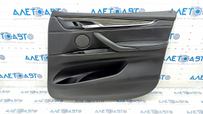 Door trim card front right BMW X5 F15 14-18 leather black Dakota, tears, scratches, broken guide