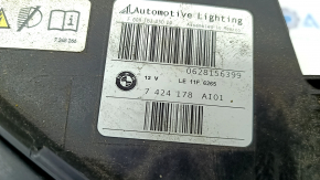 Front right headlight complete BMW X5 F15 14-18 xenon, with fasteners, sand, broken fastener