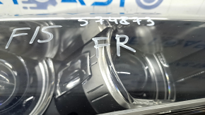 Front right headlight complete BMW X5 F15 14-18 xenon, with fasteners, sand, broken fastener