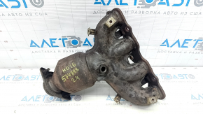 Exhaust manifold with catalytic converter Mitsubishi Outlander 14-21 2.0, 2.4 rusty, studs sawed off
