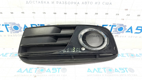 Lower grille of the front bumper left Audi Q5 8R 13-17 rest, matt+gloss chrome under fog lights, type 2, sand, broken mount