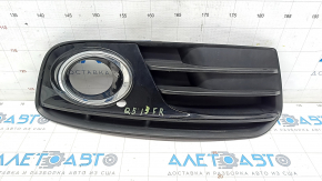 Lower grille of the front bumper right Audi Q5 8R 13-17 rest, matt+glossy chrome, under fog lights, type 2, sand