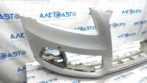 Bare front bumper Audi Q5 8R 13-17 rest, white, for parking sensors, with lip, scratches