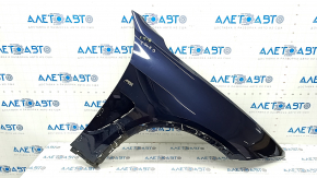 Front right wing BMW X5 F15 14-18 with bracket, blue A89, plastic, broken fasteners, scratches, cracked