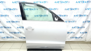 Door assembly front right Audi Q5 8R 09-17 keyless, white LS9R, scratches on the trim