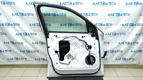 Door assembly front left Audi Q5 8R 09-17 keyless, white LS9R, scratches on trim, scratches on handle