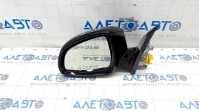 Side mirror left BMW X5 F15 14-18 mount glossy, 5 pins, turn signal, heated, auto-dimming, blue
