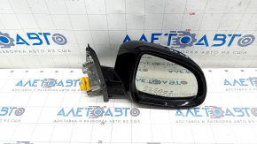 Side mirror right BMW X5 F15 14-18 mount glossy, 5 pins, turn signal, heated, auto-dimming, blue