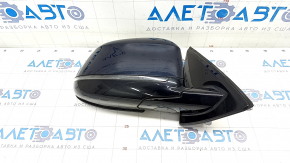 Side mirror right BMW X5 F15 14-18 mount glossy, 5 pins, turn signal, heated, auto-dimming, blue