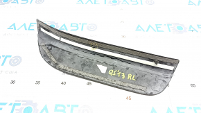 Door sill outer rear left Audi Q5 8R 09-17 black with chrome, scratches, broken guide