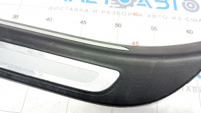 Door sill outer rear left Audi Q5 8R 09-17 black with chrome, scratches, broken guide