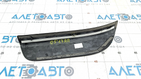 Door sill outer rear right Audi Q5 8R 09-17 black with chrome, scratches, broken guide
