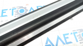 Door sill outer front left Audi Q5 8R 09-17 black with chrome, scratches, broken guide